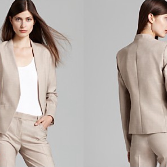 $375 Theory Lanai Linen Blend Beige Blazer size 4 - Picture 2 of 10